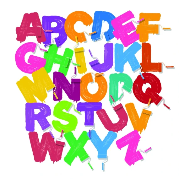 letras en fondo blanco