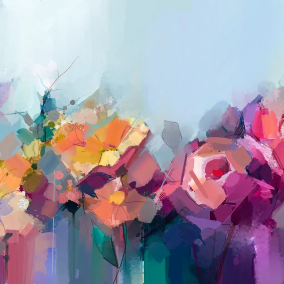 pintura flores